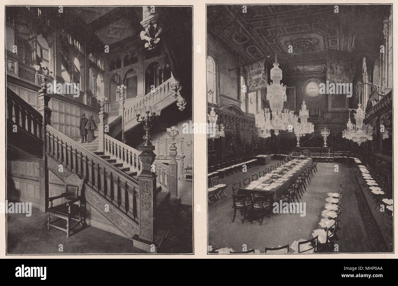 Le Magasin d' escalier Hall ; Mercer' Hall Livery réunion. Londres 1896 imprimer Banque D'Images