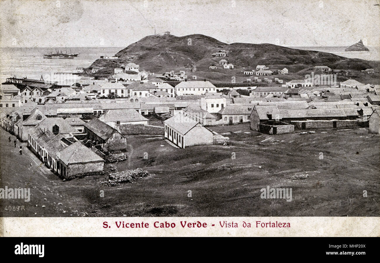 Vue sur l'île Saint-Vincent, les îles du Cap-Vert Banque D'Images