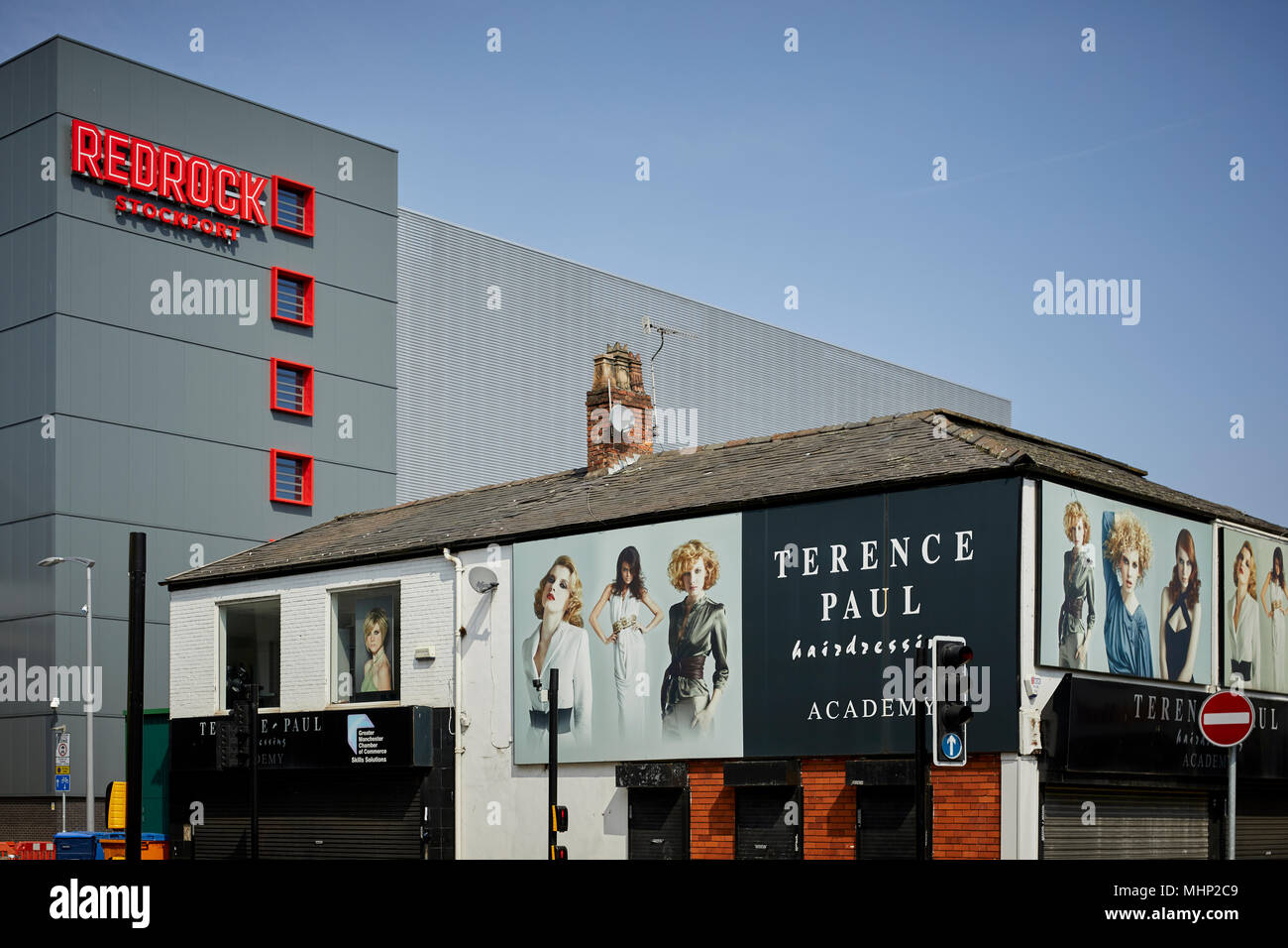 Le centre-ville de Stockport, Merseyway développement Redrock de Princes Street Banque D'Images