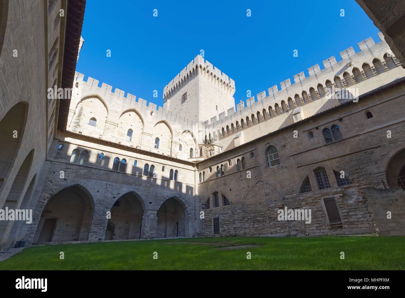 Palais des Papes d'Avignon - Luberon - Provence - France Banque D'Images