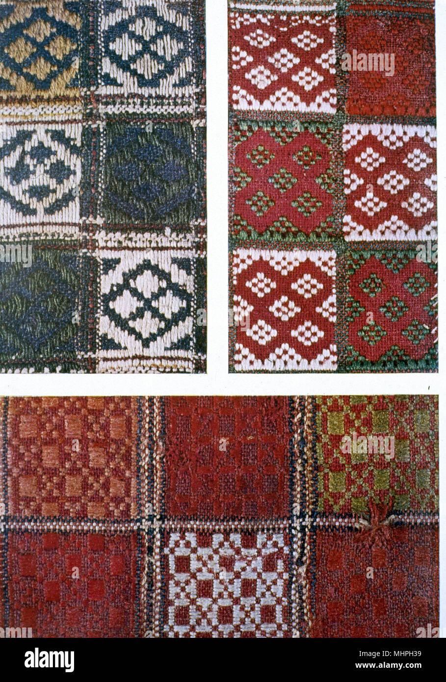 Dessins traditionnels pour le matériau tissé à la main, Ukraine, Russie Banque D'Images
