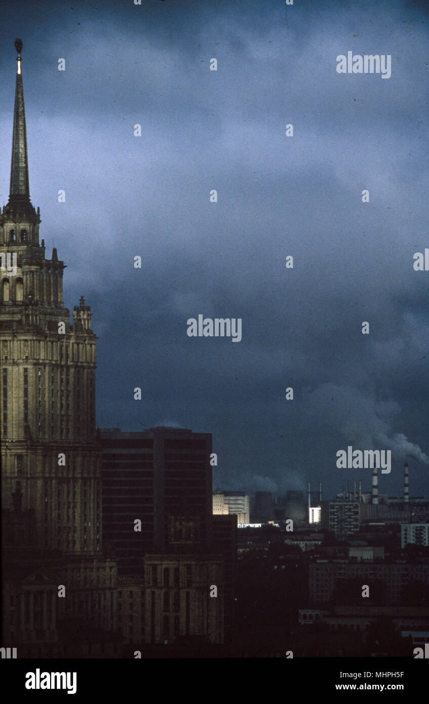 Vue de nuit, Moscou, Russie Banque D'Images