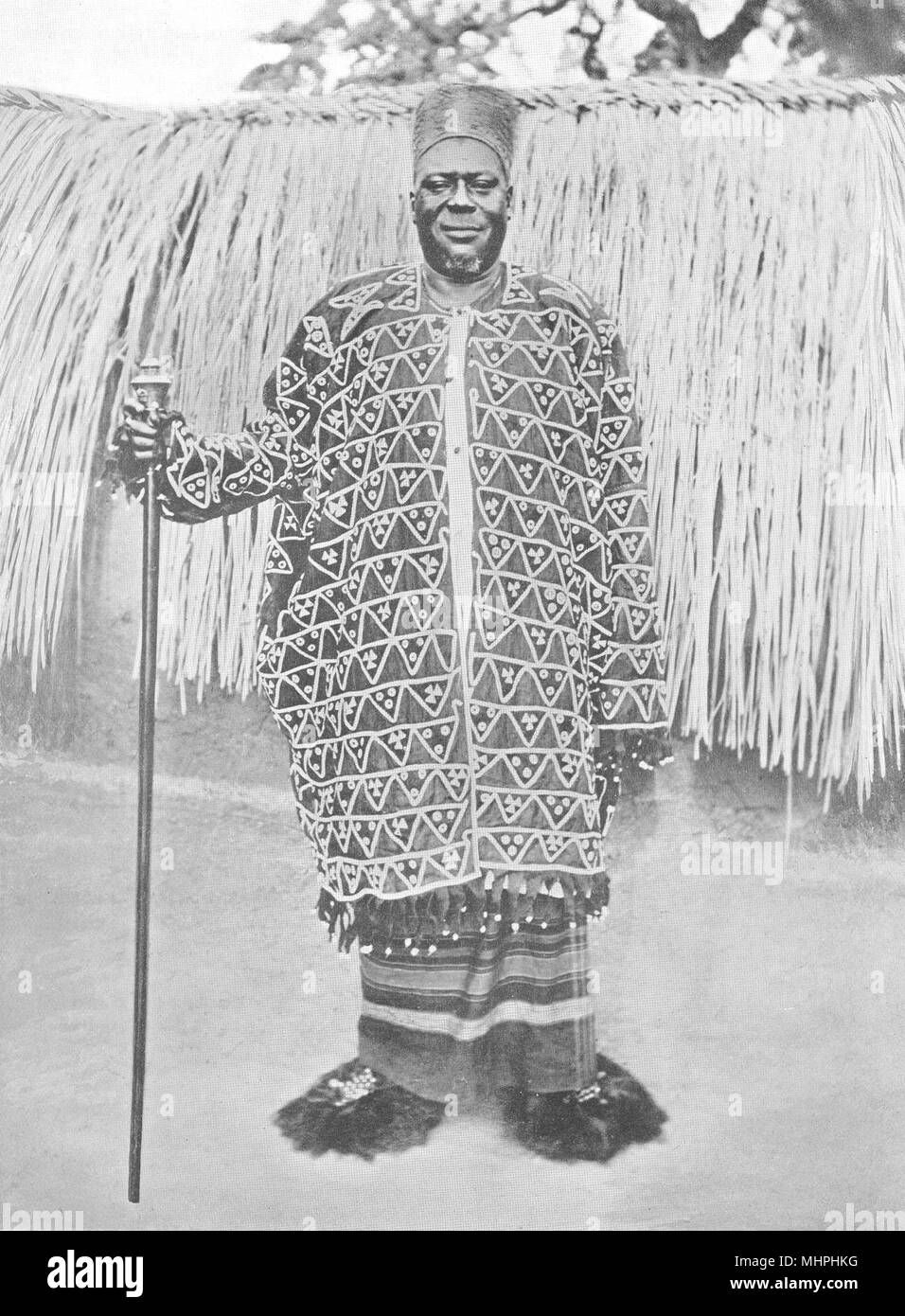 L'Afrique de l'Ouest. Un chef, Jukun tribu ; Wukari ; au sud du district de Benue 1900 imprimer Banque D'Images