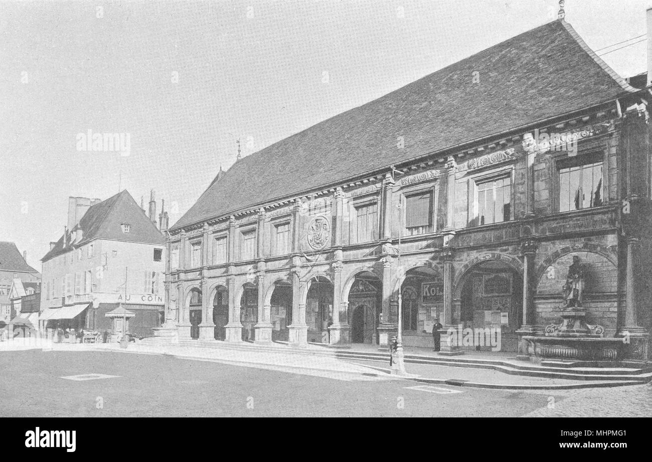 HAUTE-Saône. Gray- Hôtel de ville 1905 ancienne vintage print photo Banque D'Images