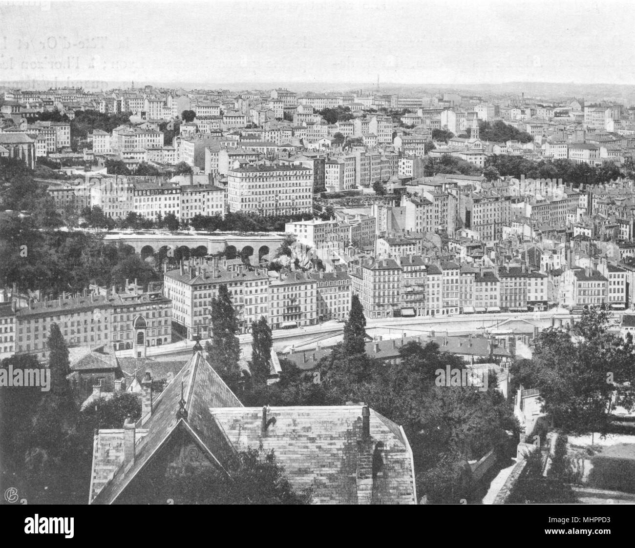 RHÔNE. Lyon- Vue générale : de la maison Gay 1903 vieux ancien Banque D'Images