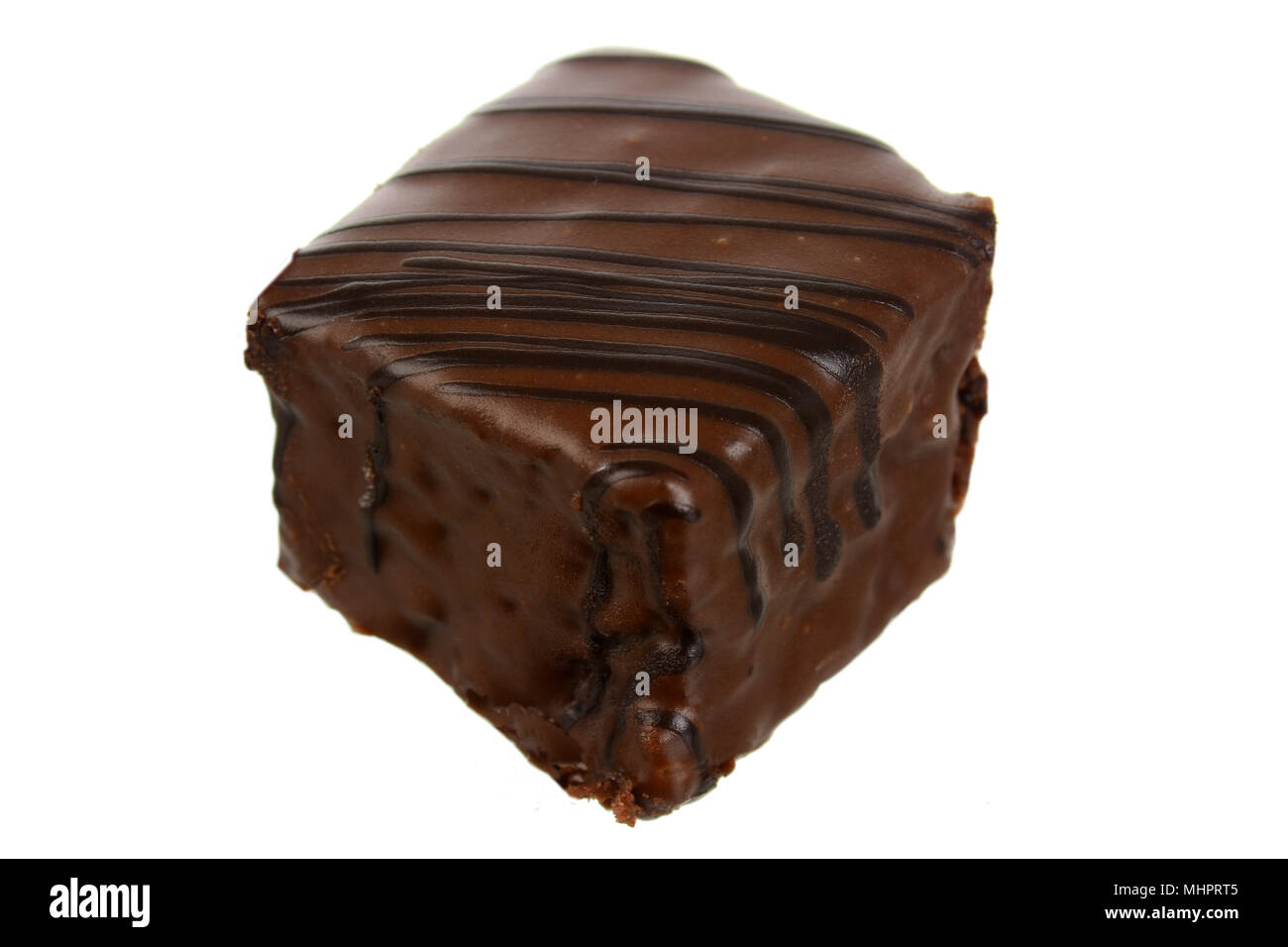 Cube gâteau au chocolat Banque D'Images