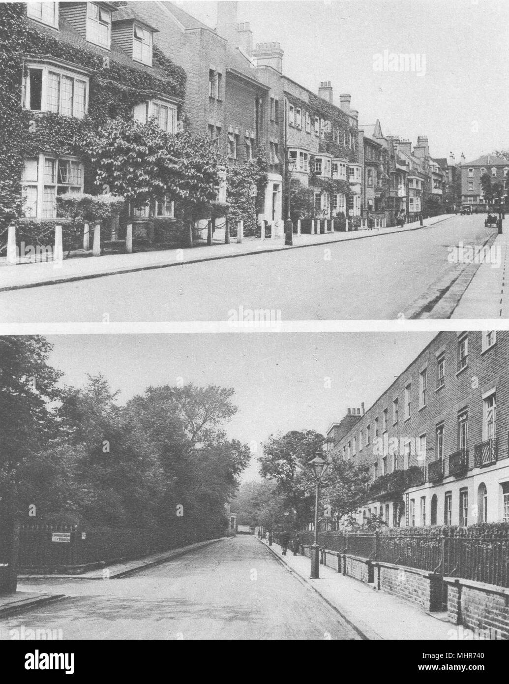 Londres. Mulberry à pied, au large de la King's Road, Chelsea & Edwardes Sq 1926 old print Banque D'Images