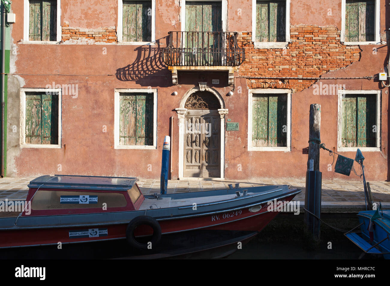 Burano italie maison typique Banque D'Images