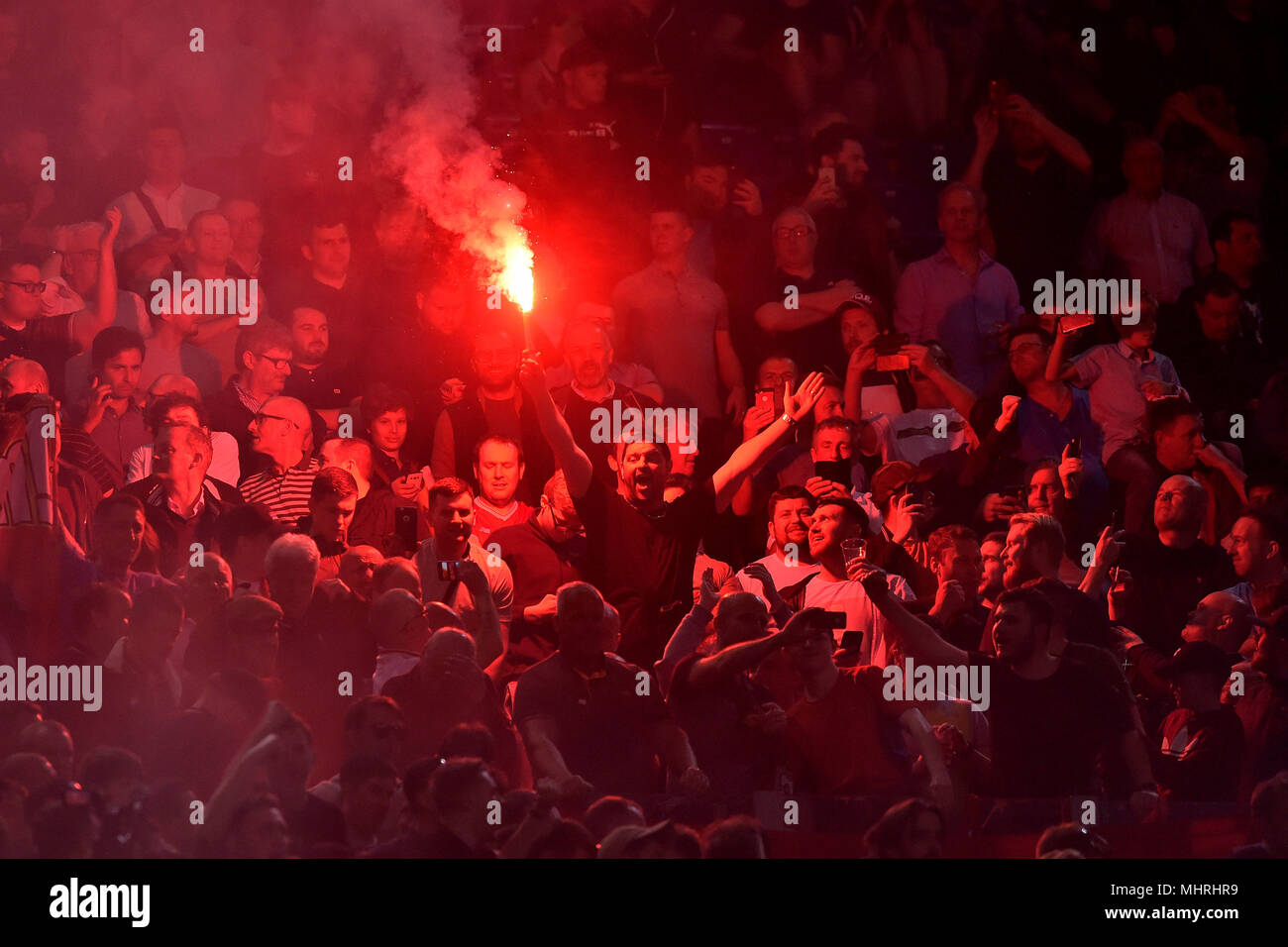 Rome, Italie. 2e mai 2018. Supporters de Liverpool Roma 02-05-2018 Stadio Olimpico Calcio football 2017-2018 Ligue des Champions de l'AS Roma - Liverpool Semifinali di ritorno, demi finale 2ème jambe Foto Antonietta Baldassarre/ Crédit : Insidefoto insidefoto srl/Alamy Live News Banque D'Images