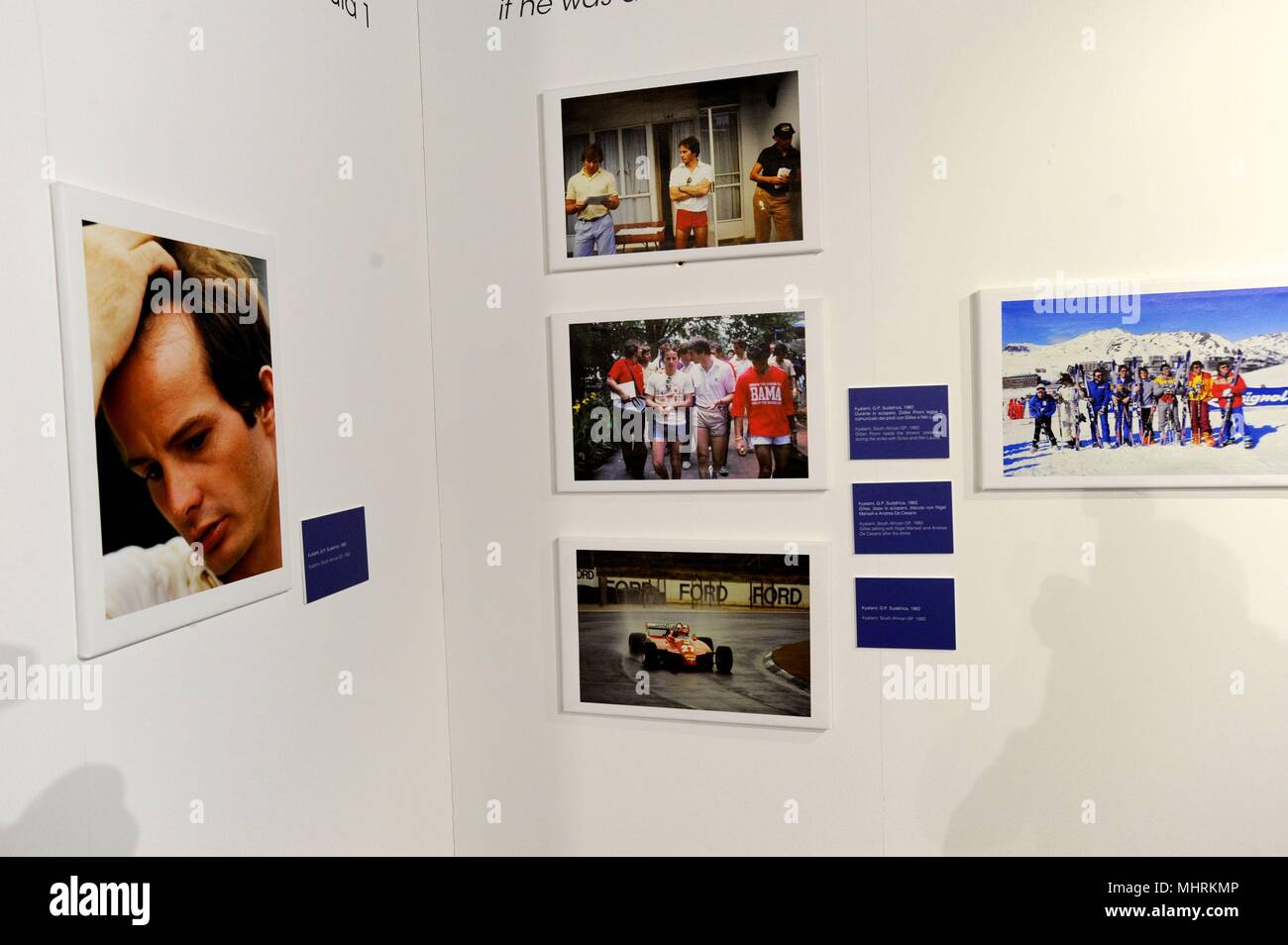 Musée de l'AUTORROME MONZA ENI DE L'EXPOSITION DU CIRCUIT GILLES VILLENEUVE. Le mythe qui ne meurt pas. Photographes ERCOLE COLOMBO (Gianpietro, Malosio MONZA - 2018-05-03) ps la photo peut être utilisé en respectant le contexte dans lequel elle a été prise, et sans l'intention diffamatoire de la décoration des personnes représentées Banque D'Images