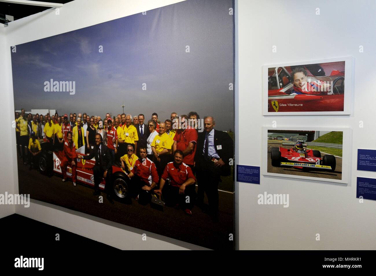 Musée de l'AUTORROME MONZA ENI DE L'EXPOSITION DU CIRCUIT GILLES VILLENEUVE. Le mythe qui ne meurt pas. Photographes ERCOLE COLOMBO (Gianpietro, Malosio MONZA - 2018-05-03) ps la photo peut être utilisé en respectant le contexte dans lequel elle a été prise, et sans l'intention diffamatoire de la décoration des personnes représentées Banque D'Images