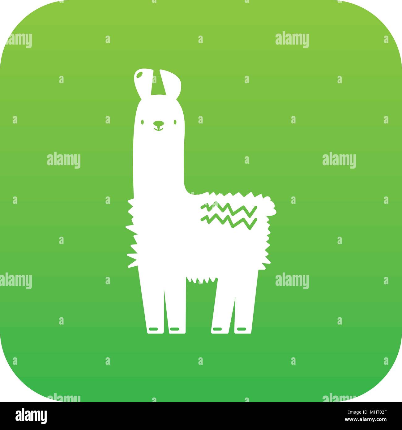 L'icône de Lama Vecteur vert Illustration de Vecteur