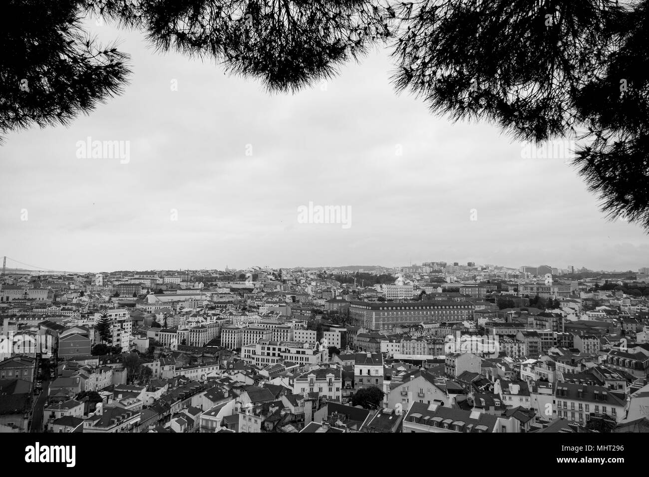 Panorama de Lisbonne, vu depuis le couvent de grâce - Convento da Graça, Lisbonne, Portugal Banque D'Images