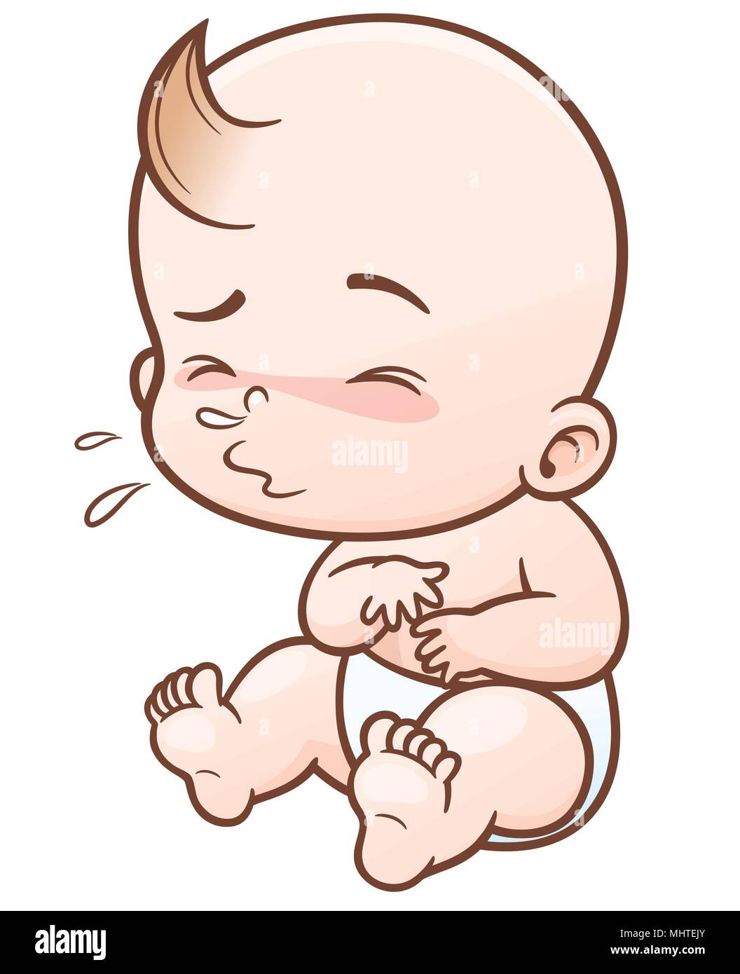 Illustration Vecteur De Cartoon Mignon Bebe Malade Image Vectorielle Stock Alamy