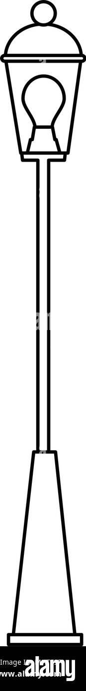 L'icône classique lampe de rue Illustration de Vecteur