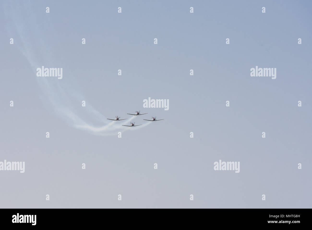 Israël, Tel Aviv - 19 Avril 2018 : Célébration du 70e jour de l'indépendance d'Israël - Yom Ha'atsmaout - airshow de de l'air israélienne - aer Banque D'Images