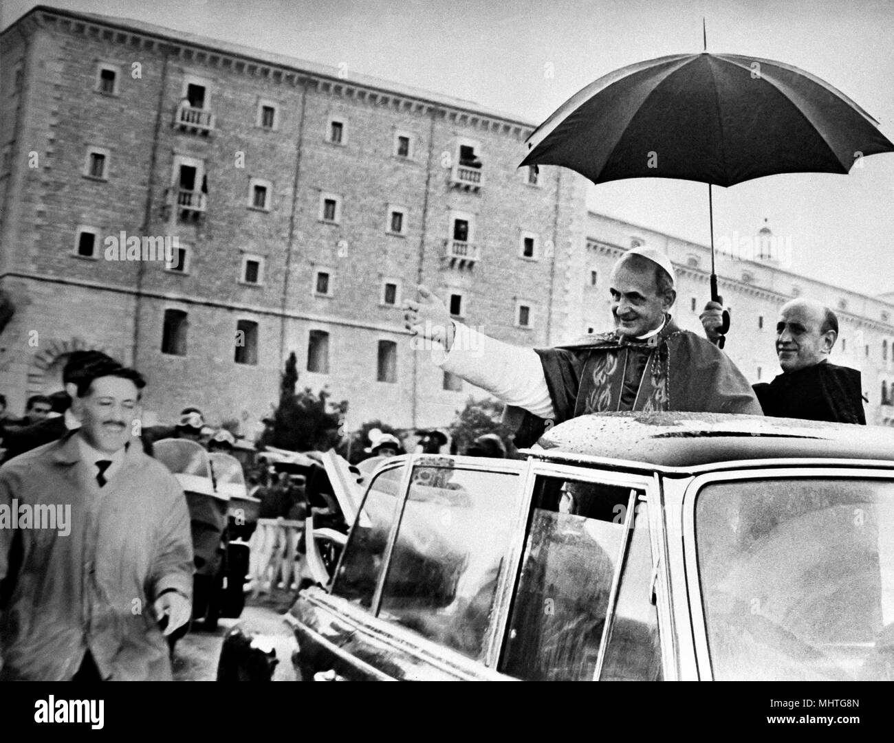 Paul VI Visites Montecassino - 24 octobre 1964 Banque D'Images