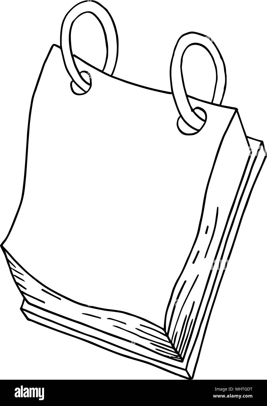 Bloc feuilles de calendrier décrit Illustration de Vecteur