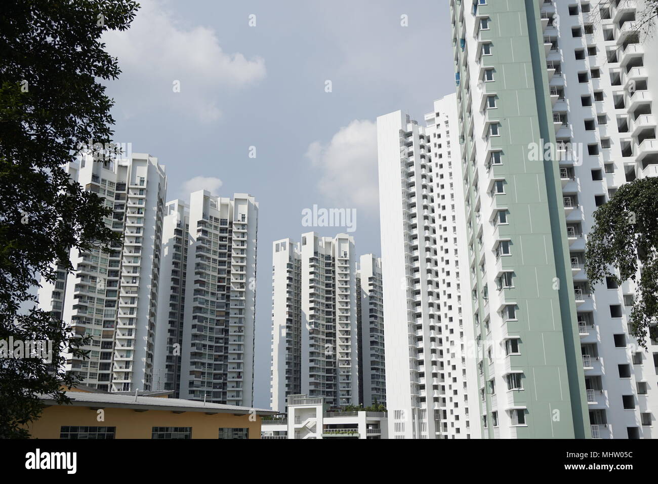 HDB flats dans Ang Mo Kio, Singapour Banque D'Images