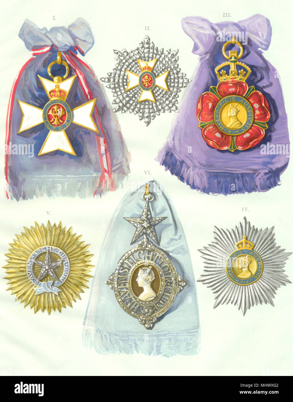 Des médailles. Ordre royal de Victoria de l'Empire Indien;d'un insigne Chevalier Commandeur Cross 1910 Banque D'Images