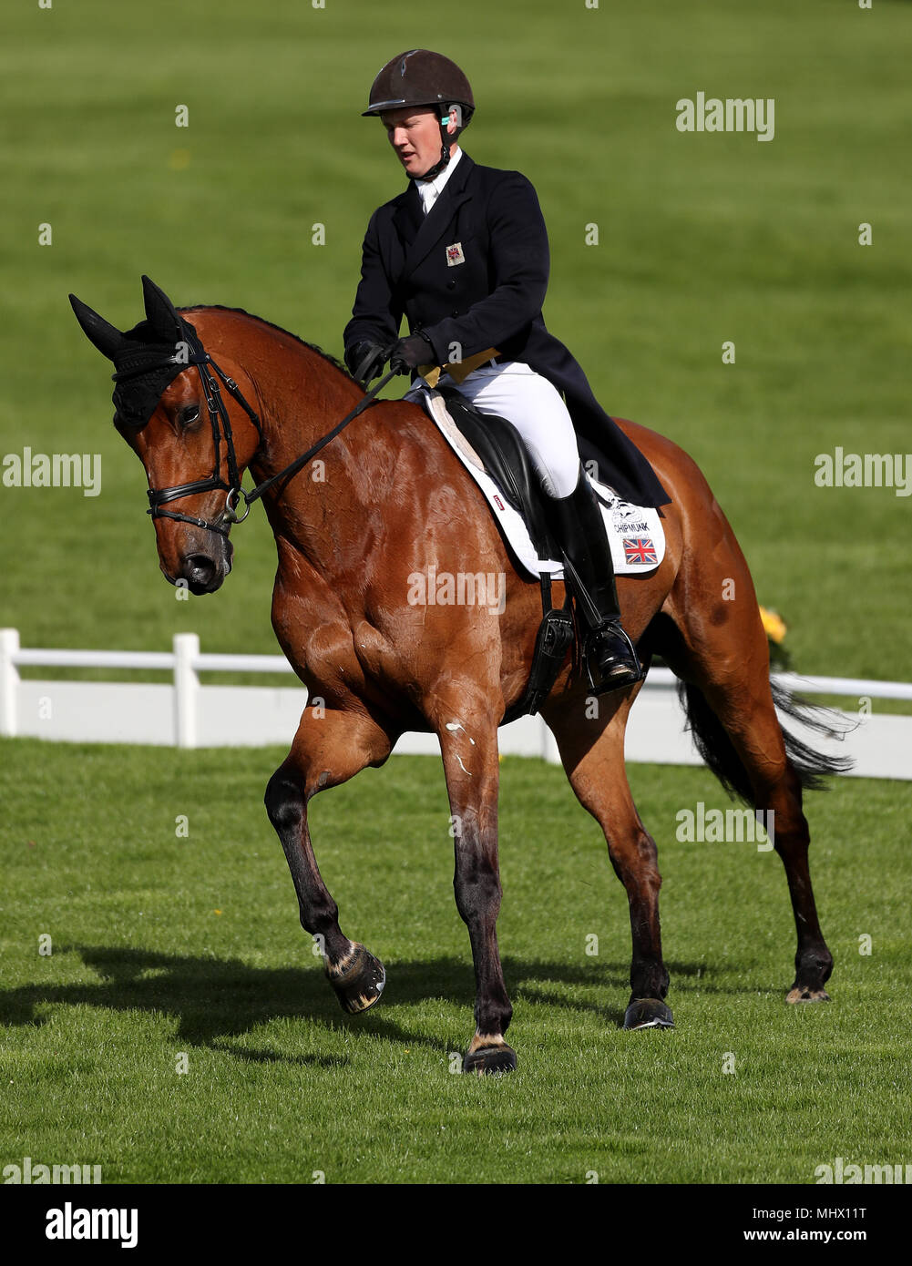 Tom McEwen avec Toledo De Kerser pendant deux jours de la Mitsubishi Motors Badminton Horse Trials au Badminton Estate, Gloucestershire. Banque D'Images