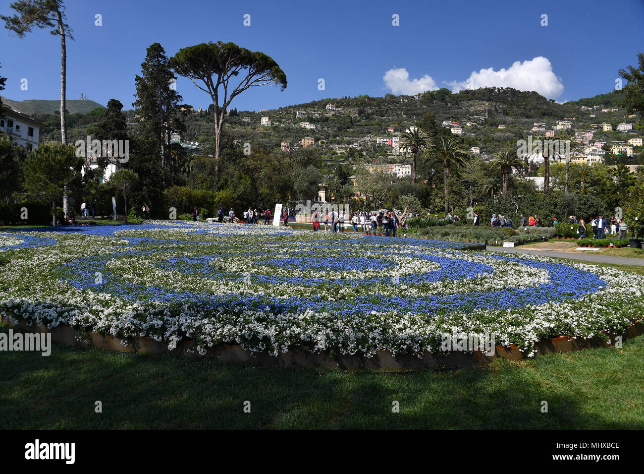 Gênes, Italie - 27 AVRIL 2018 - Euroflora à Nervi parcs : est le plus important parmi les floralies Européenne 86 mille mètres carrés et 5 km Banque D'Images