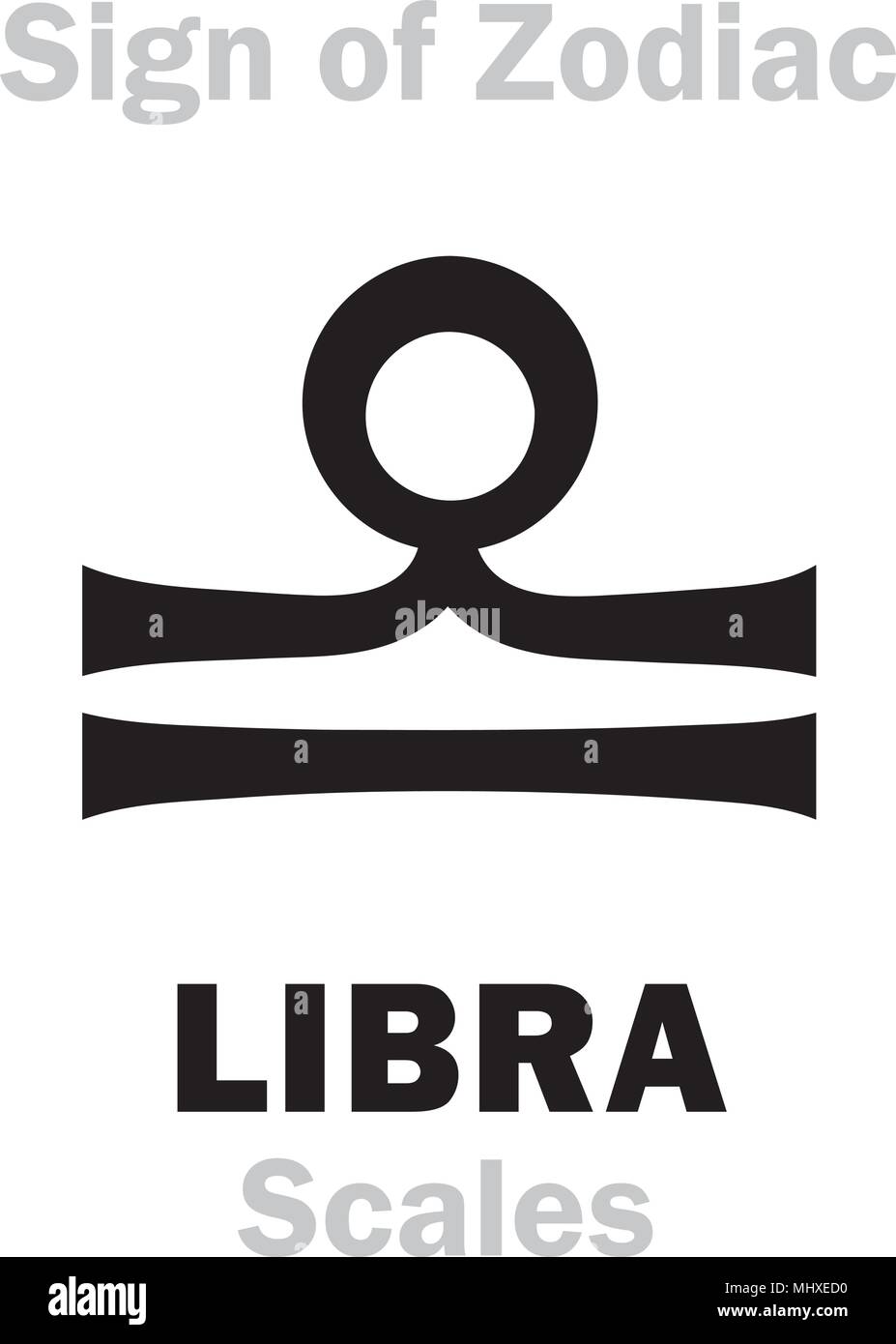 Alphabet Astrologie Signe Zodiacal Balance La Balance Caracteres Hieroglyphes Signe Symbole Unique Image Vectorielle Stock Alamy
