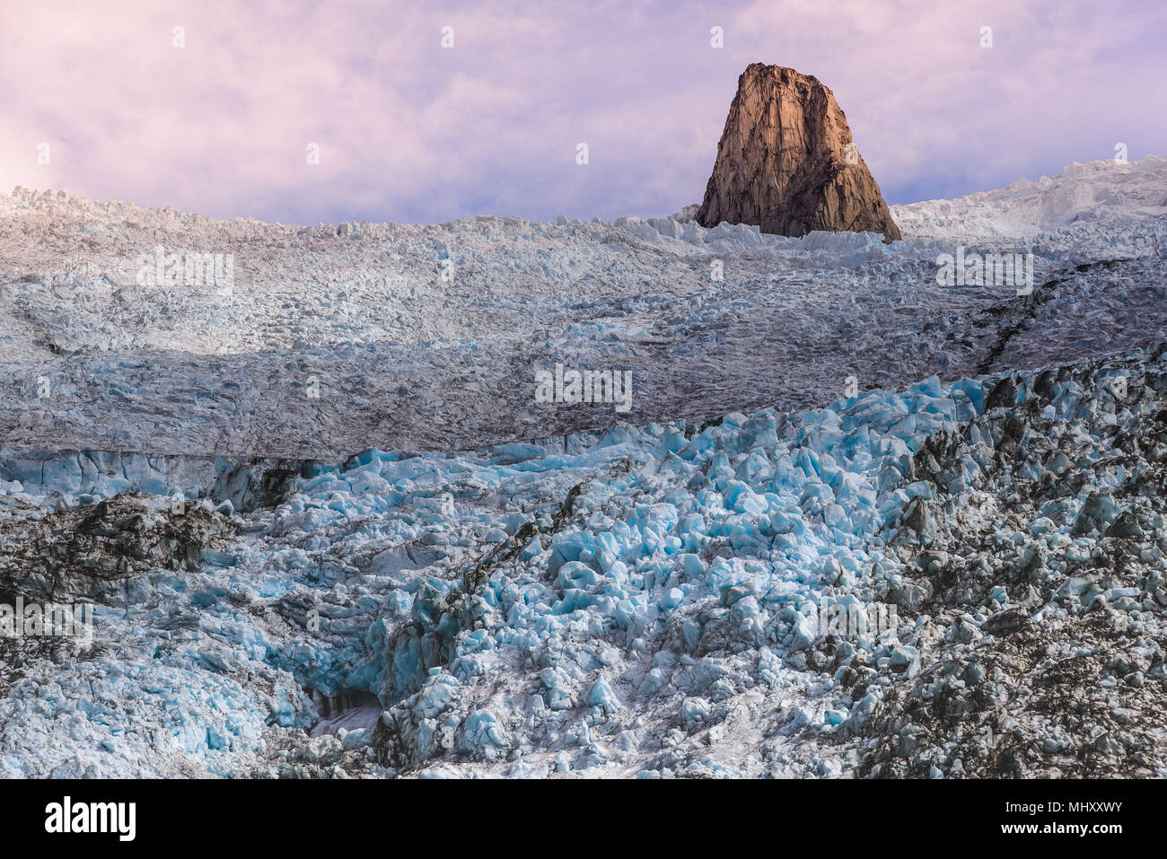 Qualerallit glacier, Narsaq, Vestgronland, Groenland Banque D'Images