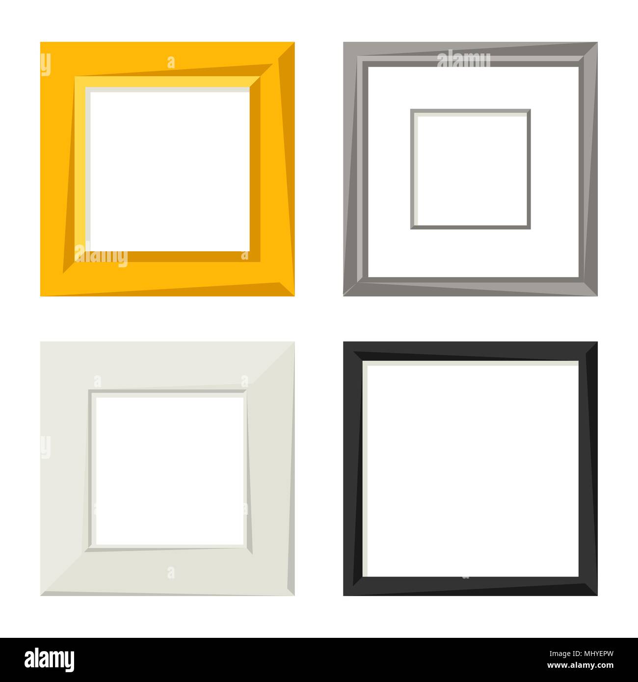 Ensemble de différents cadres pour photos et Photos Illustration de Vecteur