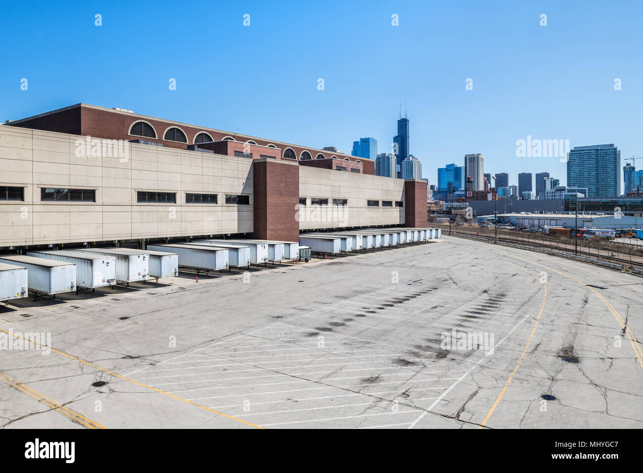 Site de la Chicago Tribune Freedom Center, vouées à la démolition et le réaménagement Banque D'Images