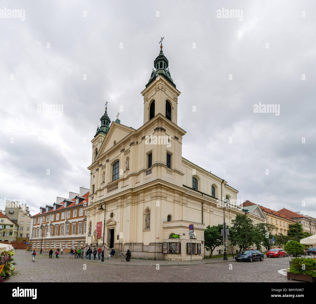 L'église Saint François à Varsovie, Pologne Banque D'Images