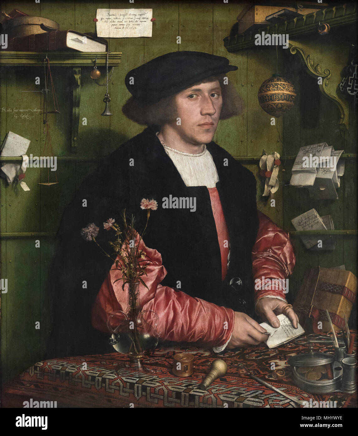 Hans Holbein le Jeune (1497-1543), Portrait de la marchand Georg Gisze (1497-1562), 1532. Der Kaufmann Georg Gisze. Banque D'Images