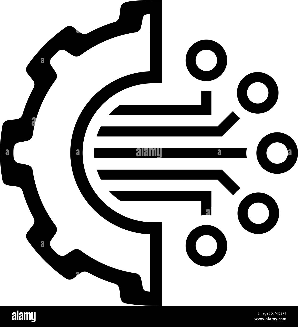 L'icône de la technologie de chiffrement. Illustration de Vecteur