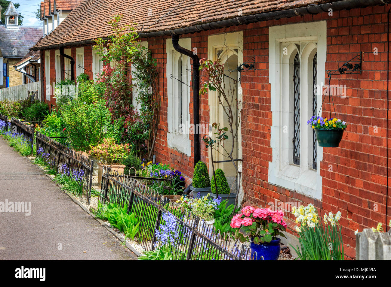 Hospices dans le joli village de souhaitable et much hadham hertfordshire high street,herts, Angleterre.uk,go Banque D'Images