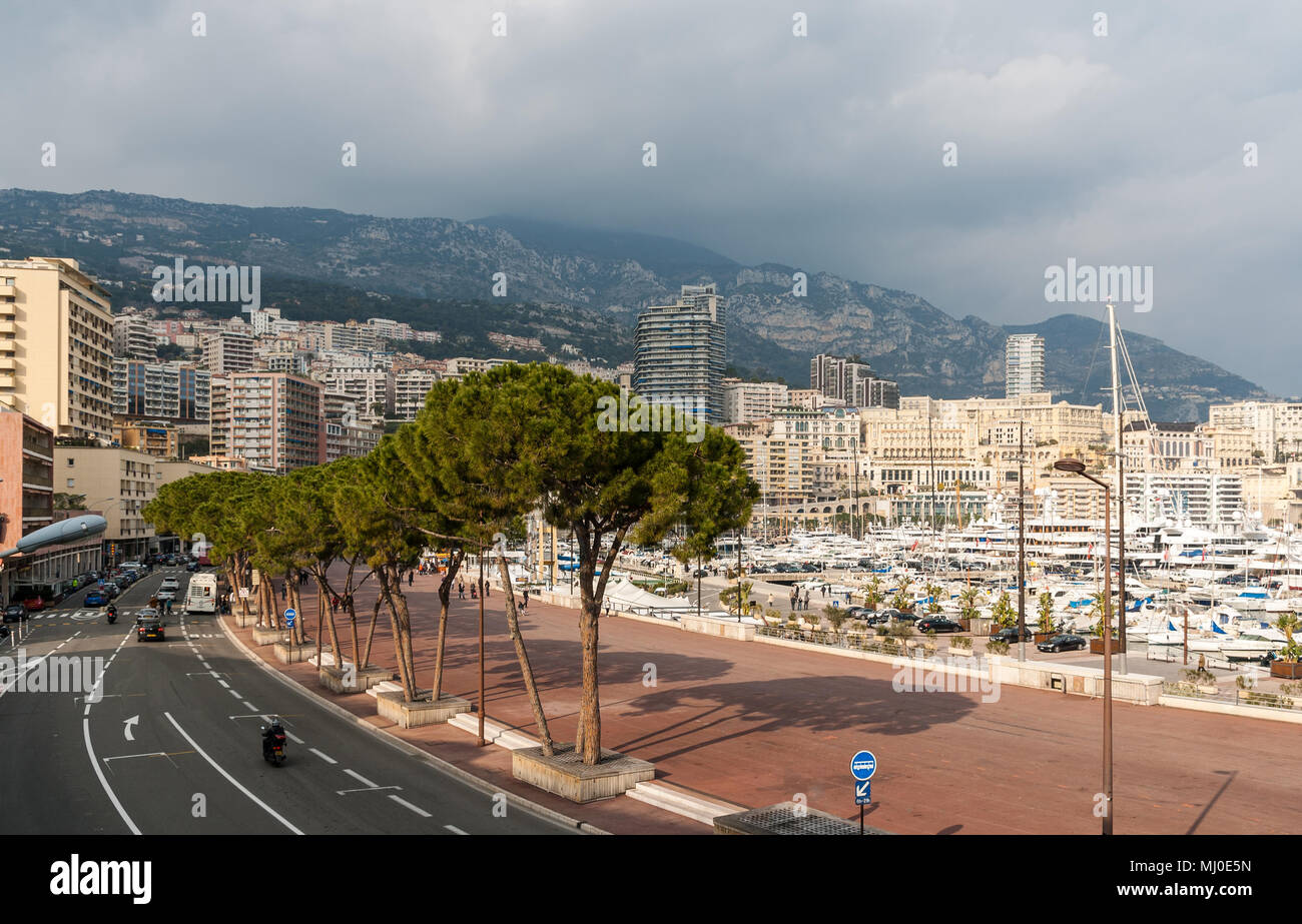 Port Hercule, La Condamine, Monte-Carlo à Monaco Banque D'Images
