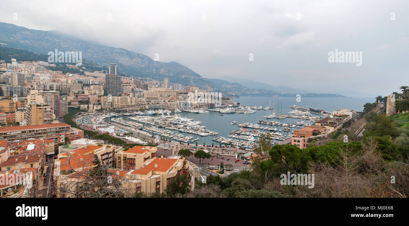 Port Hercule, La Condamine et Monte-carlo à Monaco Banque D'Images