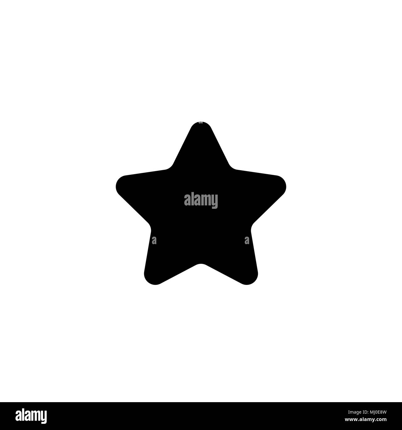 Icône en forme d'étoile style plat. Star isolé sur fond blanc. Simple star icône abstrait en noir. Vector illustration pour la conception graphique, l'interface utilisateur Web, Illustration de Vecteur