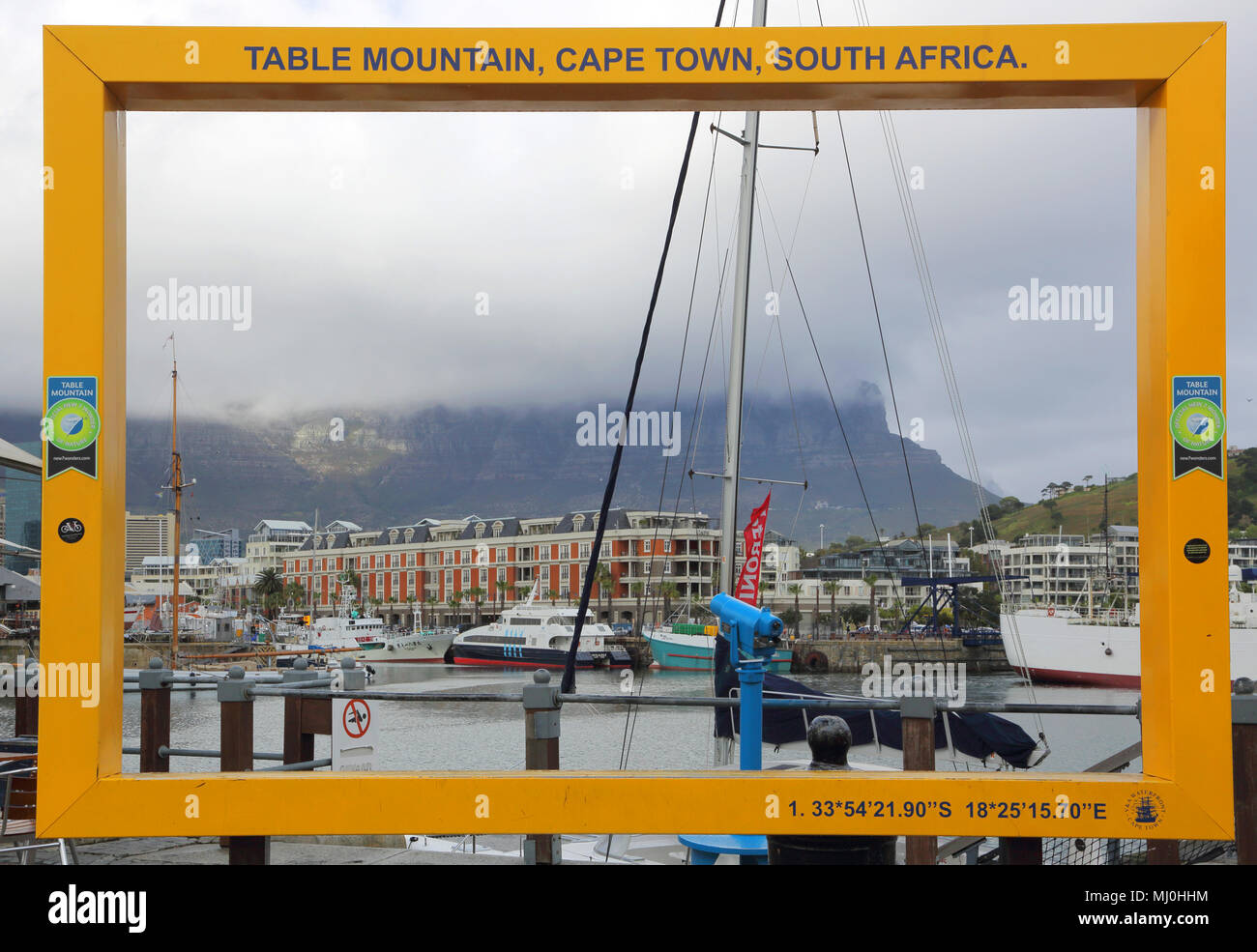 Piège à touristes vue de la table mountain à Cape Town Banque D'Images
