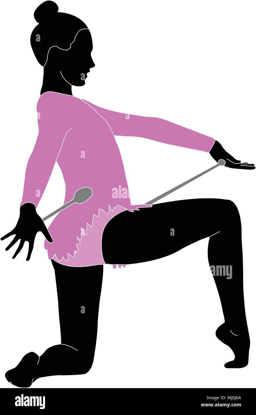 La gymnastique rythmique dancer - vector Illustration de Vecteur