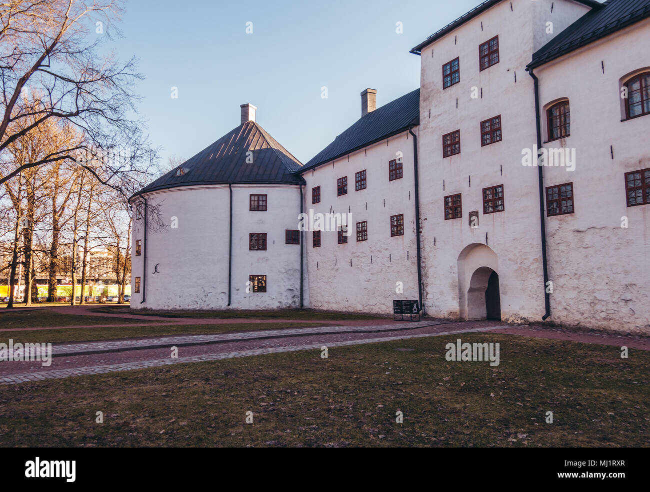 Finlande Turku, soirée de printemps au château de Turku qui est du 13ème siècle Banque D'Images