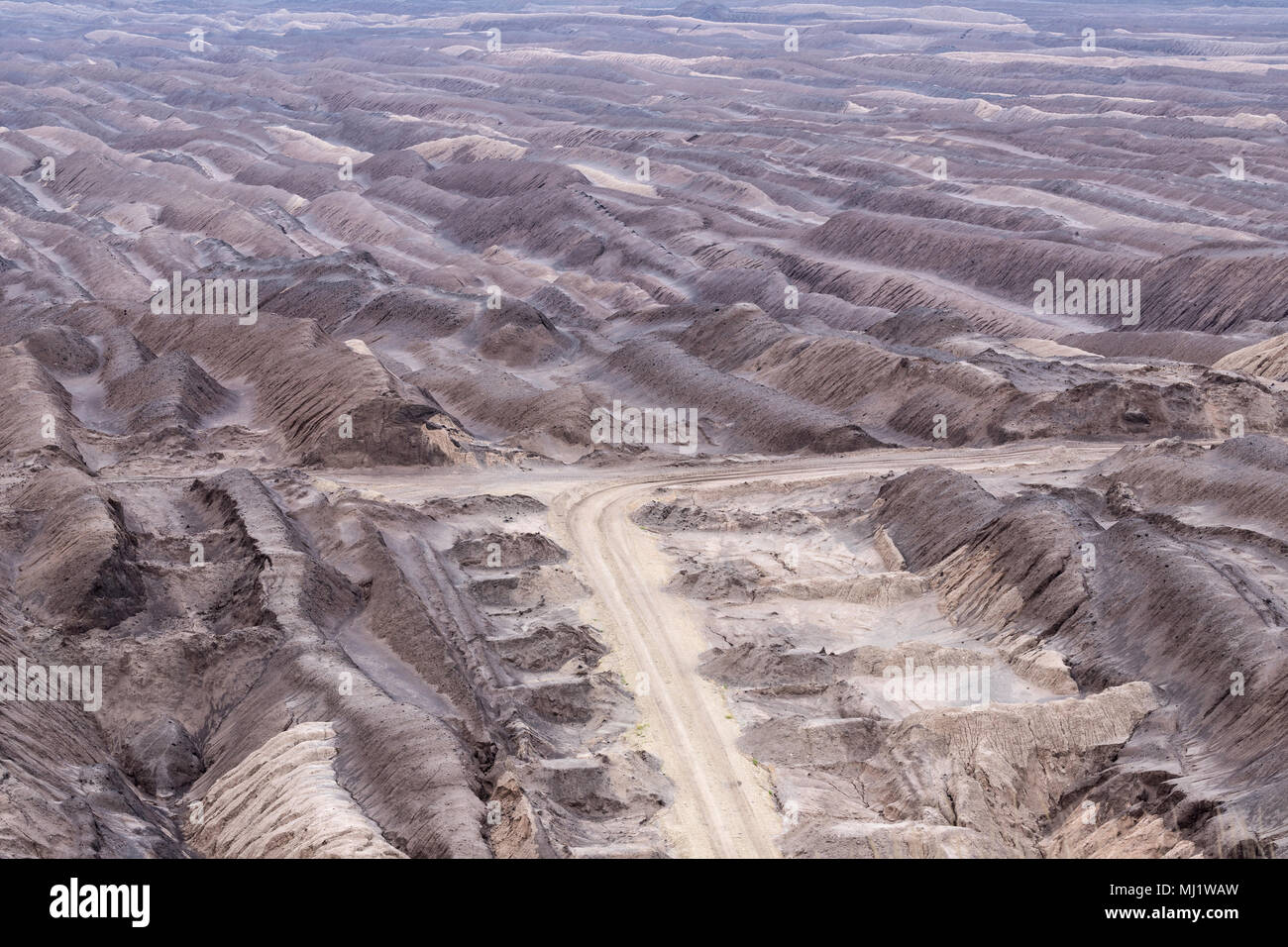 Les mines à ciel ouvert de charbon mou en Lusace, Allemagne Banque D'Images