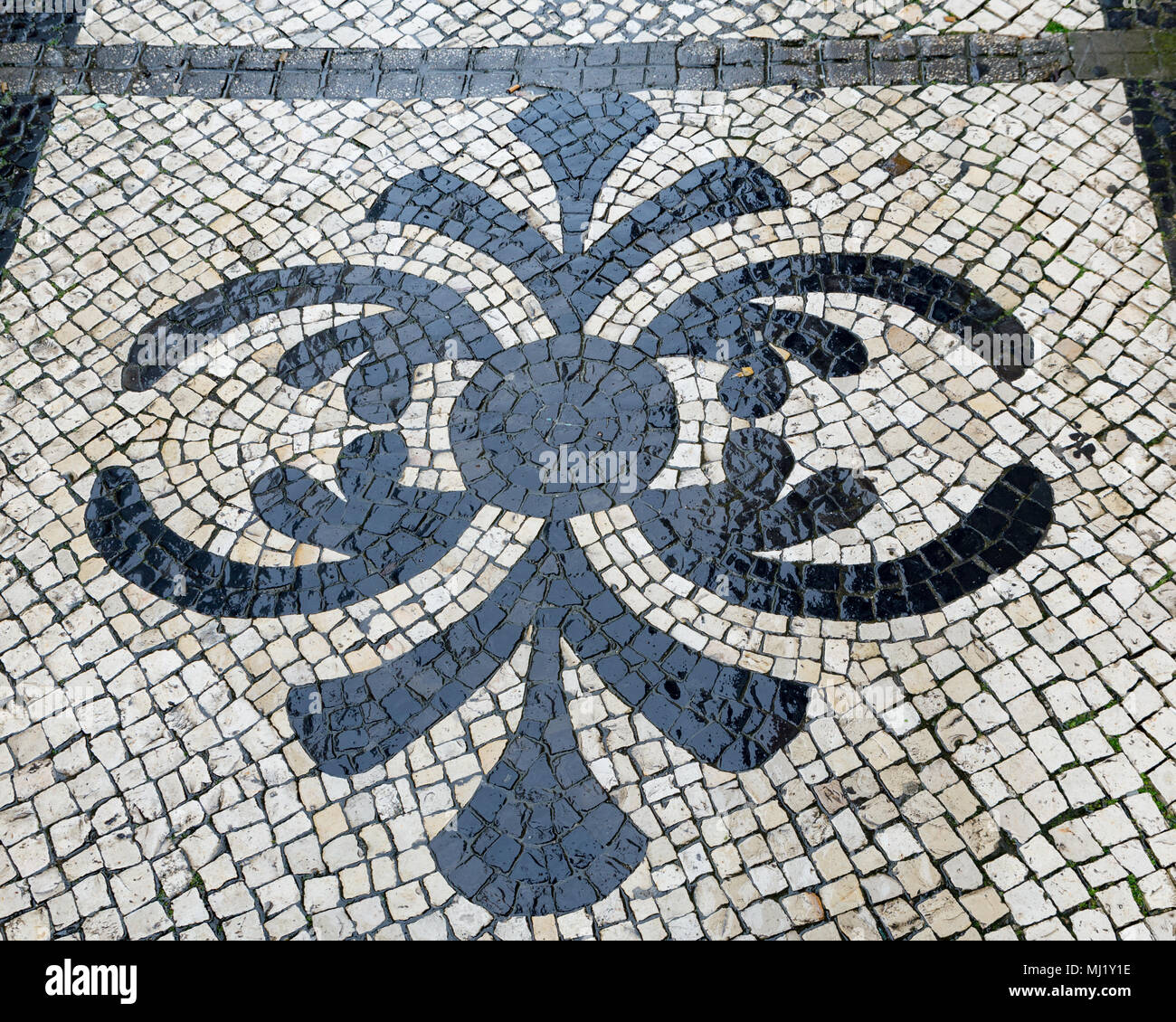 Chaussée historique à Lisbonne Banque D'Images