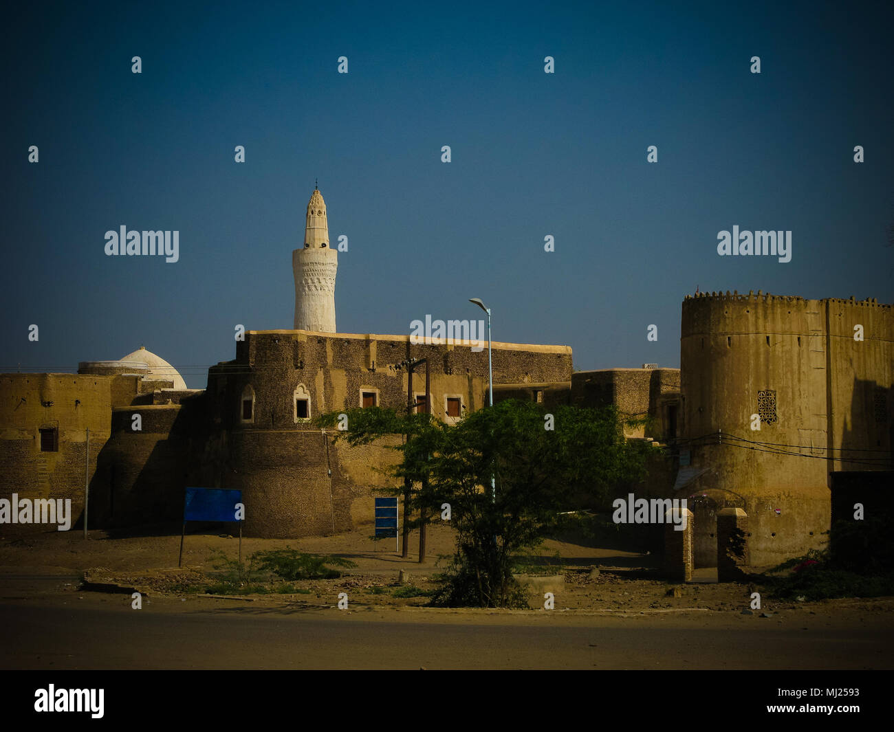 La Grande Mosquée Al-Ashair et citadelle de Zabid, Hudaydah, Yémen Banque D'Images