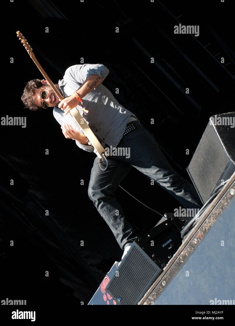 Guitariste au Matthew Street Festival, Liverpool Banque D'Images