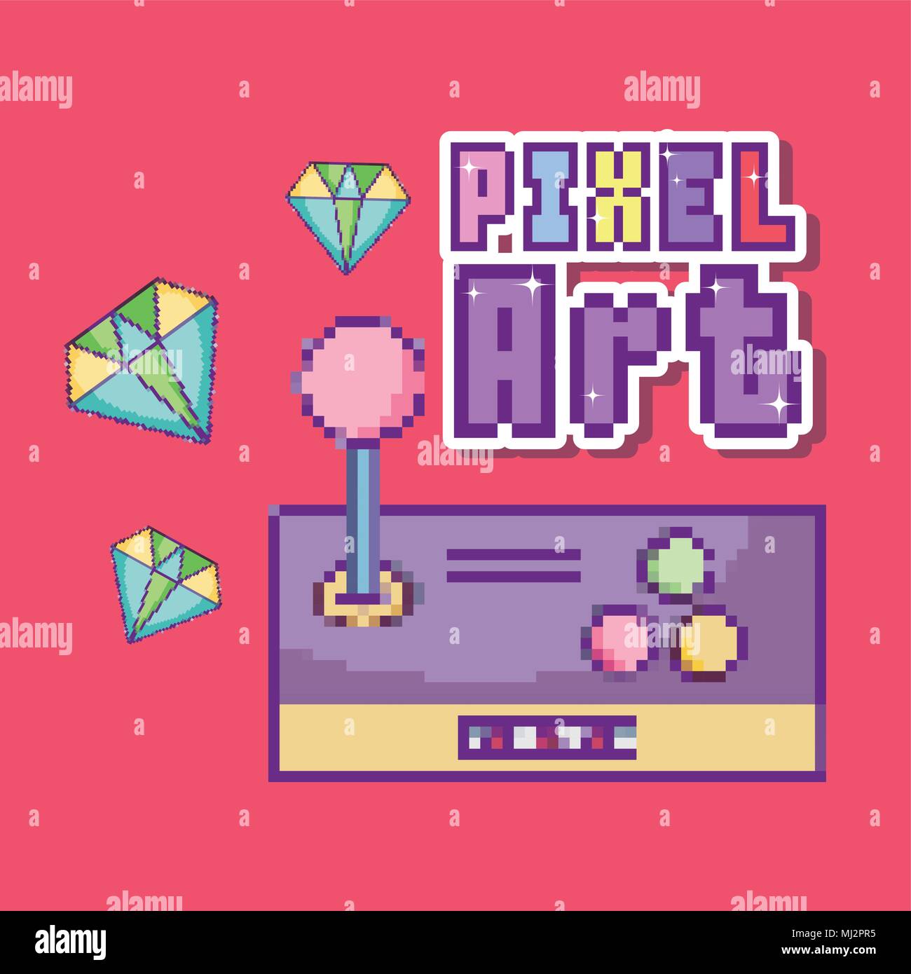 Pixel art concept Illustration de Vecteur