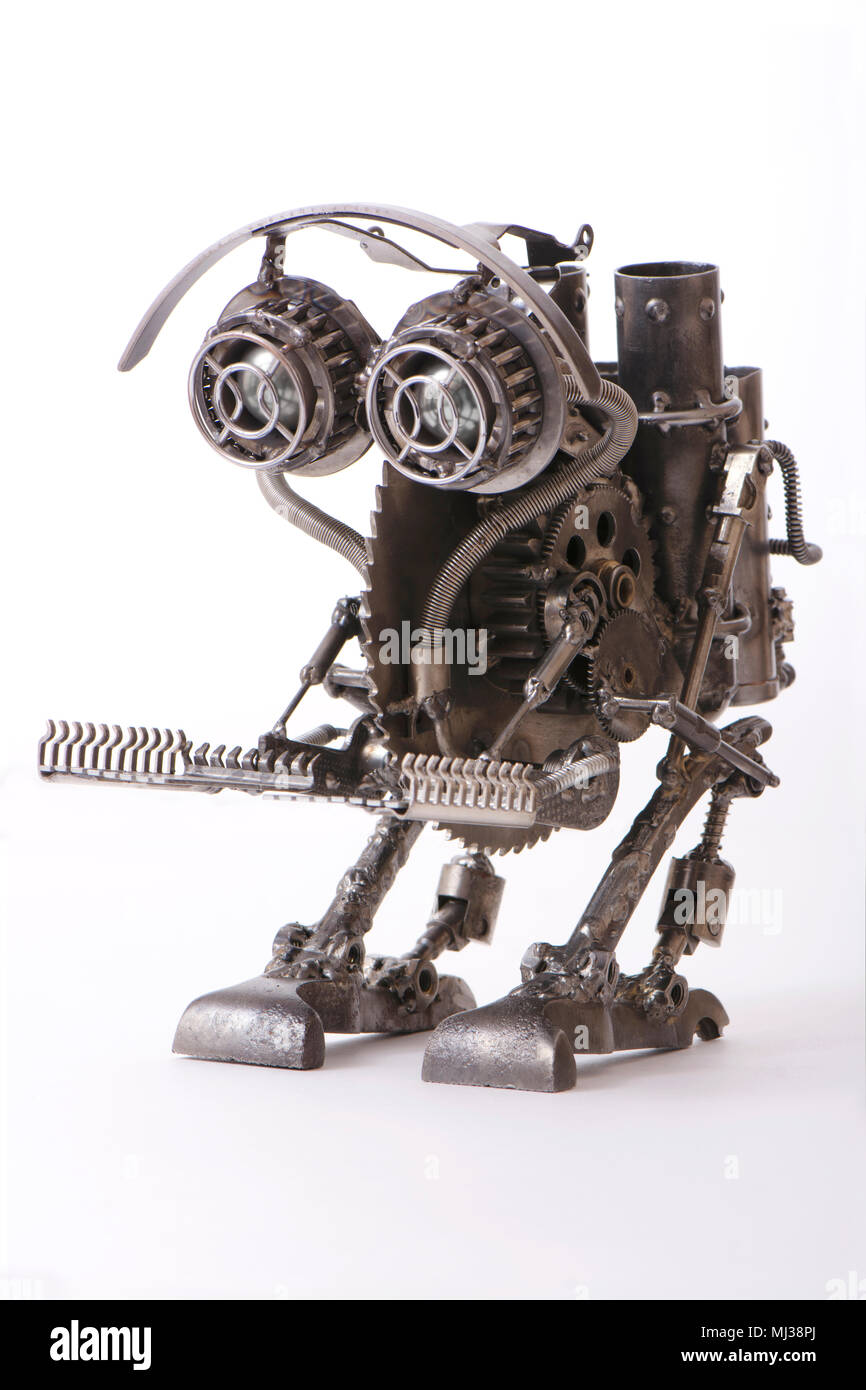 Porte-carte bureau style steampunk en coûts à l'arrière-plan blanc isolé et détient les cartes d'affaires Banque D'Images