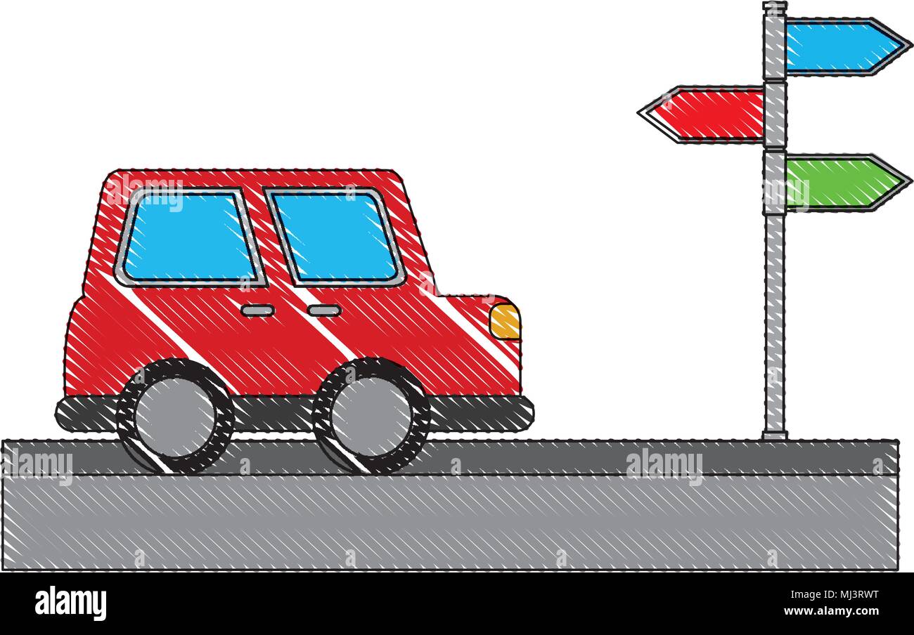 Location sur le transport routier avec l'emplacement des flèches dessin illustration vectorielle Illustration de Vecteur
