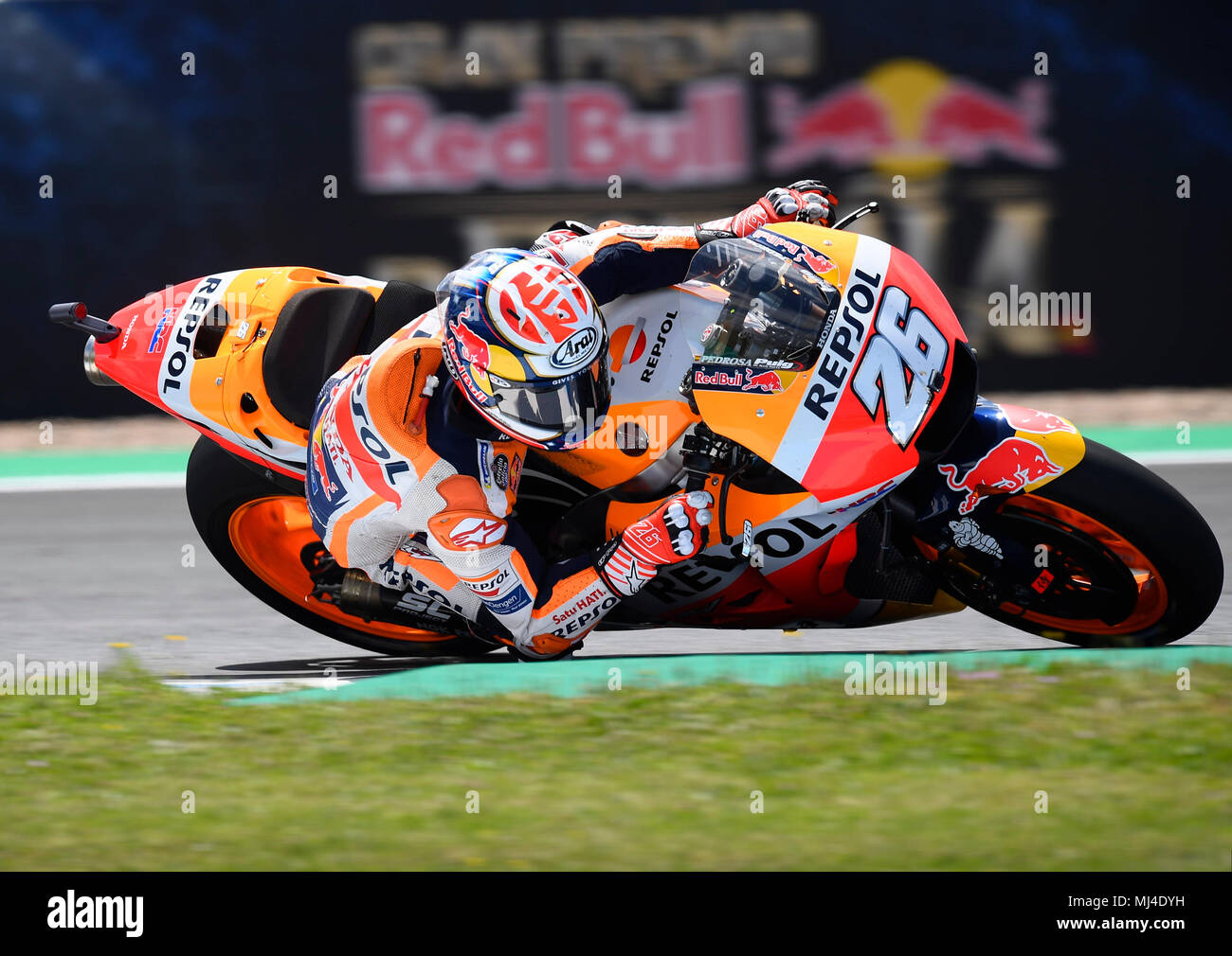 Dani Pedrosa (26) de l'Espagne et Repsol Honda Team lors des essais libres du Grand Prix Red Bull de l'Espagne, le circuit de Jerez - Angel Nieto, Jerez de la Frontera, Espagne. Vendredi, 04 mai, 2018. Banque D'Images