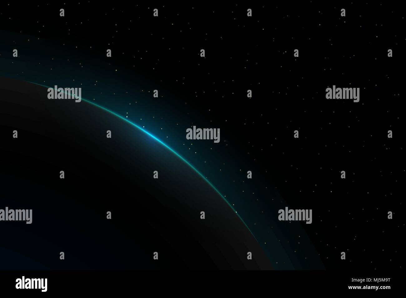 La planète terre le lever du soleil. Ambiance Horizon Globe Illustration de Vecteur