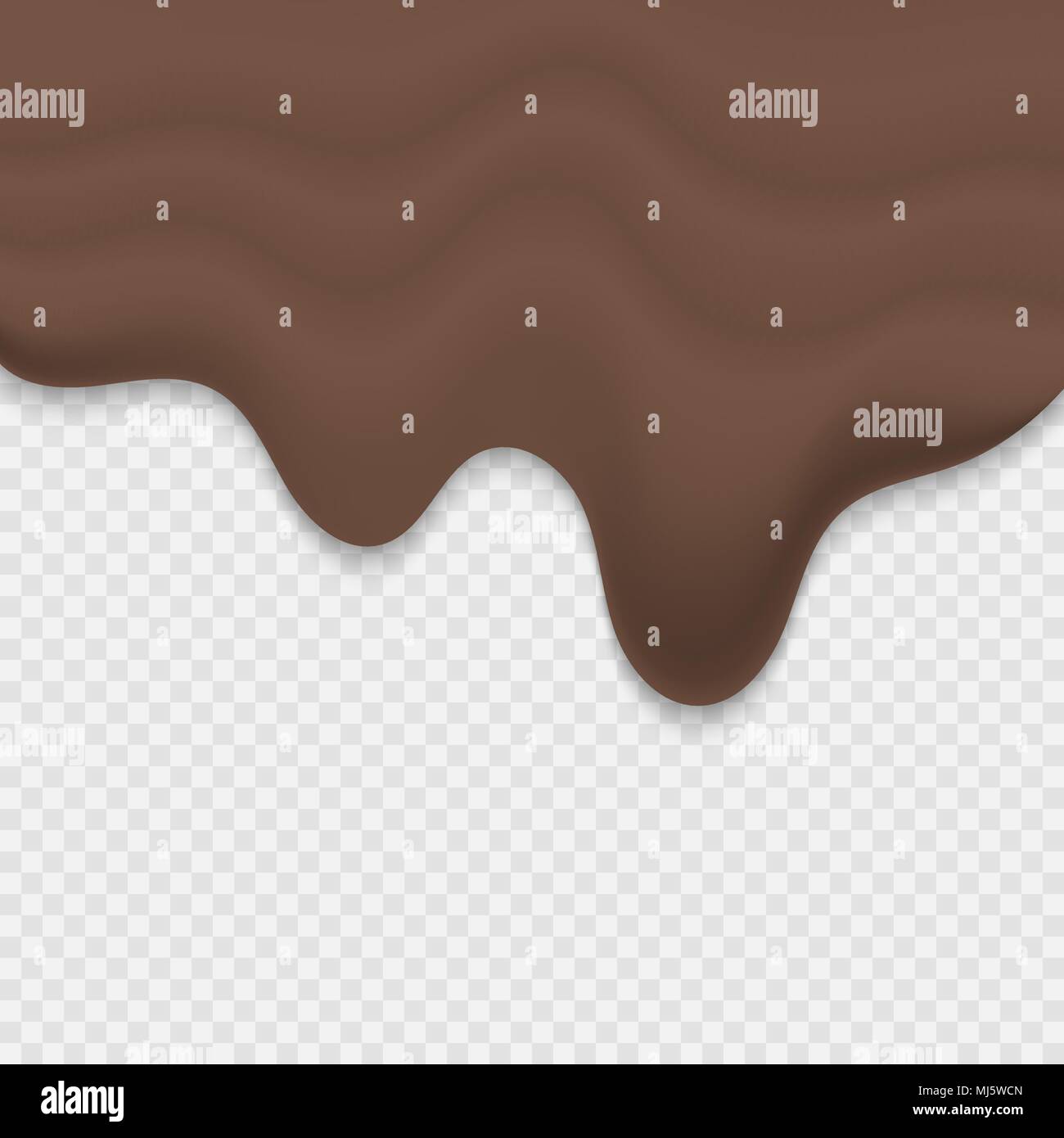 Des gouttes de chocolat fondu sur fond transparent Illustration de Vecteur